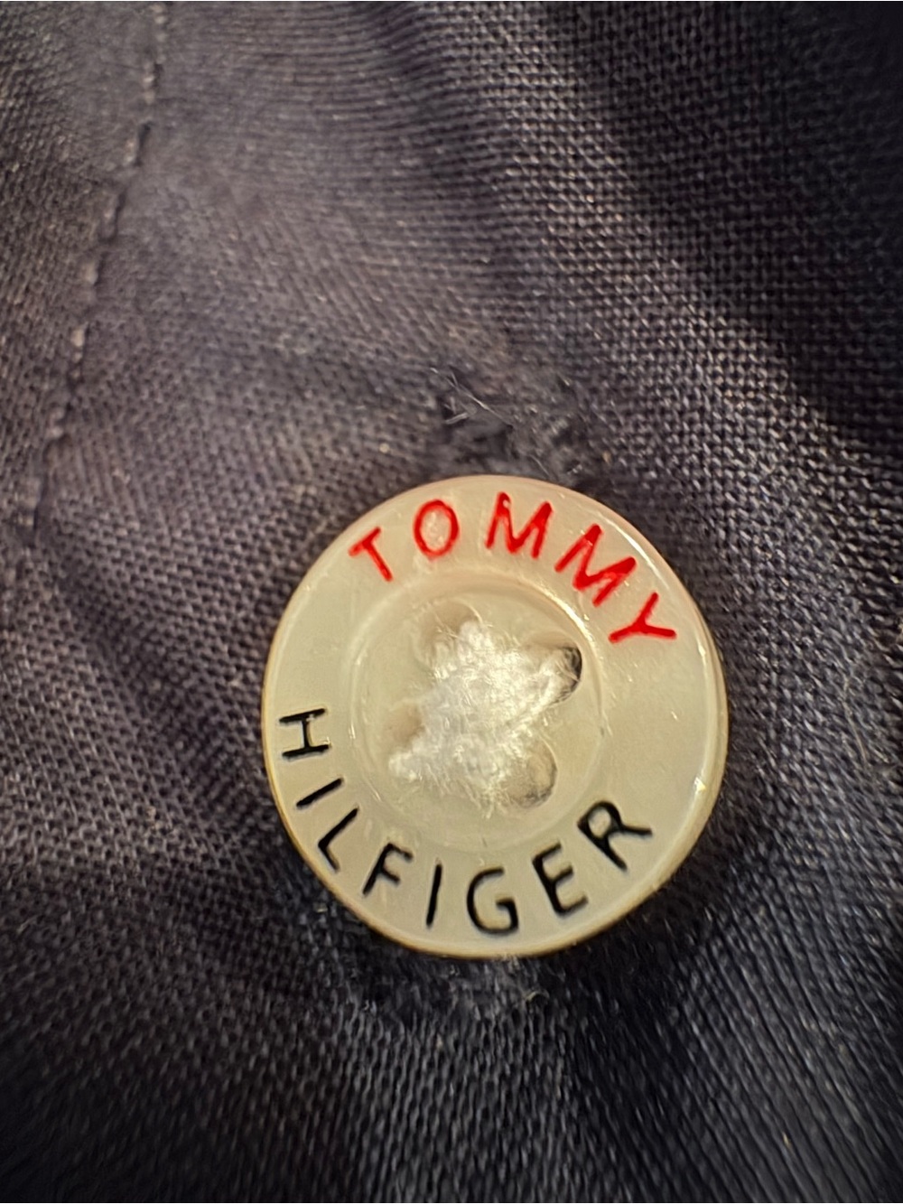 Tommy Hilfiger Navy Blue Roll-Tab Button-Up Shirt women’s M NWT - Picture 8 of 13